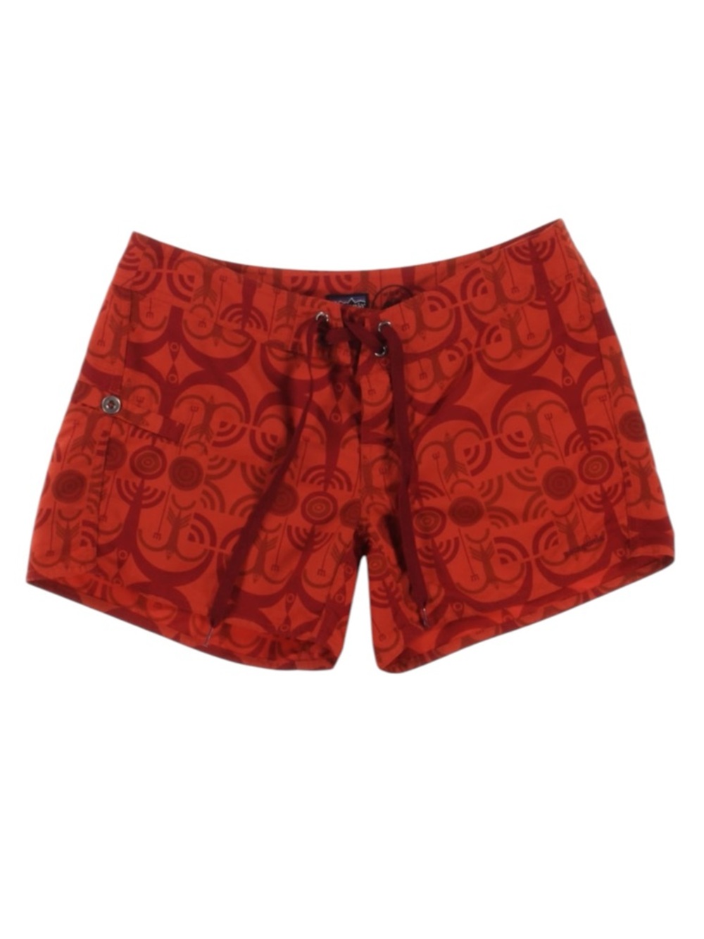 Patagonia Red Patterned Drawstring Shorts - Picture 3 of 11